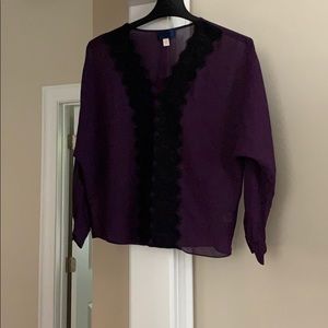 Francesca’s blouse. Sheer.